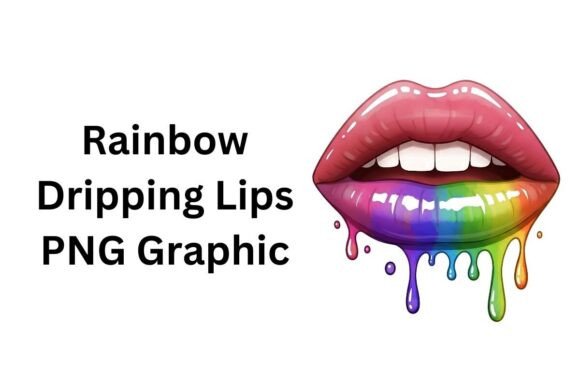 Download Rainbow Dripping Lips Png Graphic - Dripping lips png Collection
