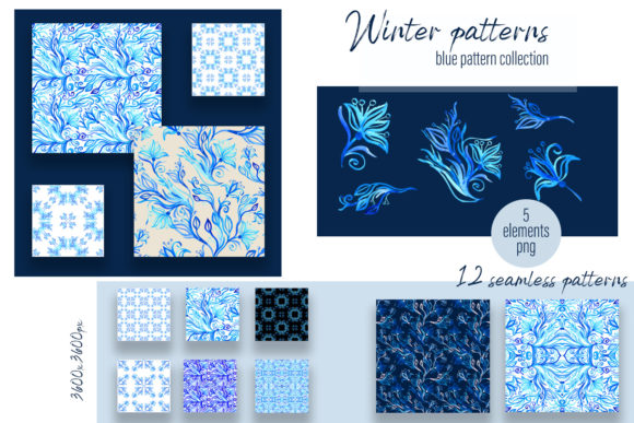 Download Winter Blue Digital Paper - Premium Bundle