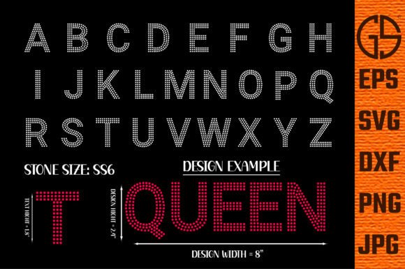 Download Alphabet Rhinestone Templates Design - Premium Resources